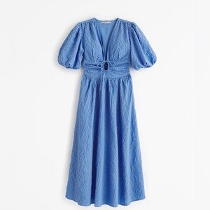 Abercrombie & Fitch Tie-Front Textured Maxi Dress Sz-XS